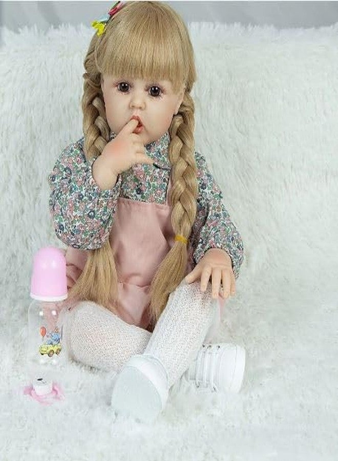 JRS TRADERS Reborn Baby Dolls,Reborn Doll Kit Lifelike Baby Doll Silicone Limbs&Head Silicone Vinyl Baby Toy for Christmas for Birthday(Brown Eyed Doll) - Image 2